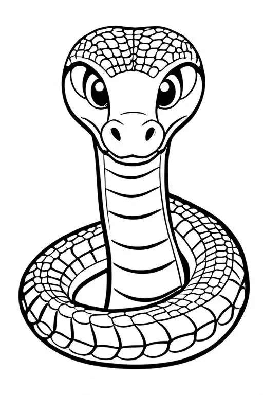 Cobra Coloring Page 3 for Kids