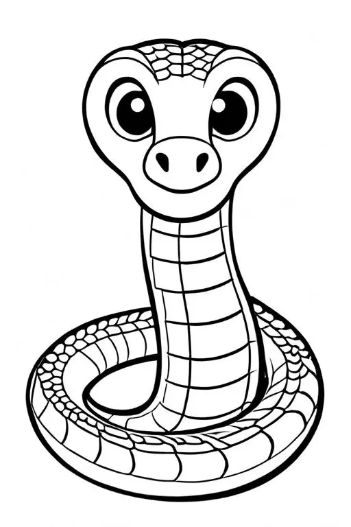 Cobra Coloring Page 4 for Kids