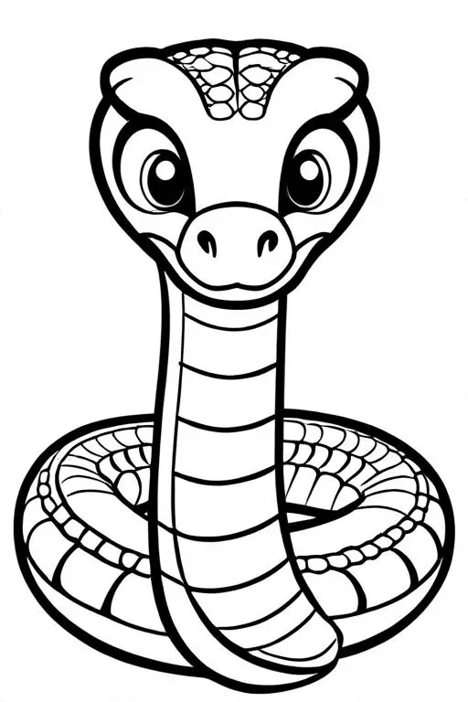 Cobra Coloring Page 5 for Kids