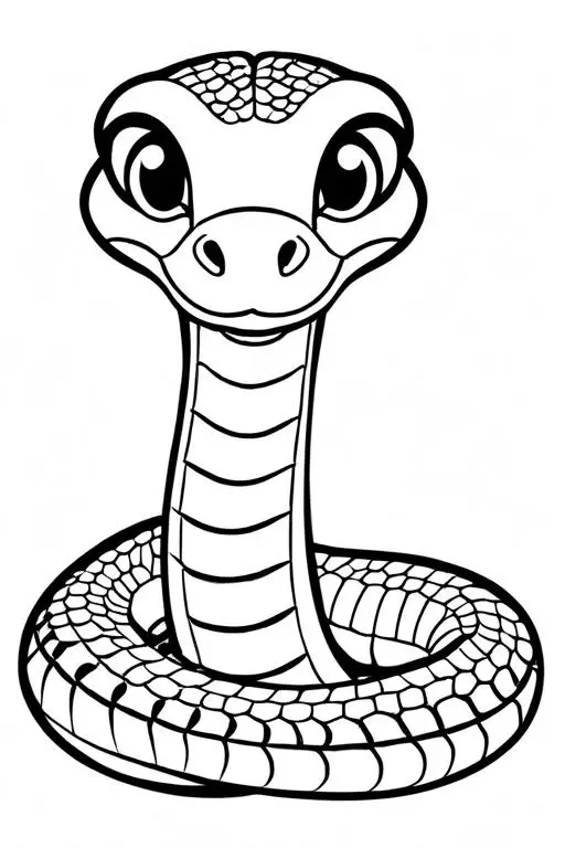 Cobra Coloring Page 6 for Kids