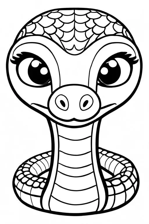 Cobra Coloring Page 7 for Kids