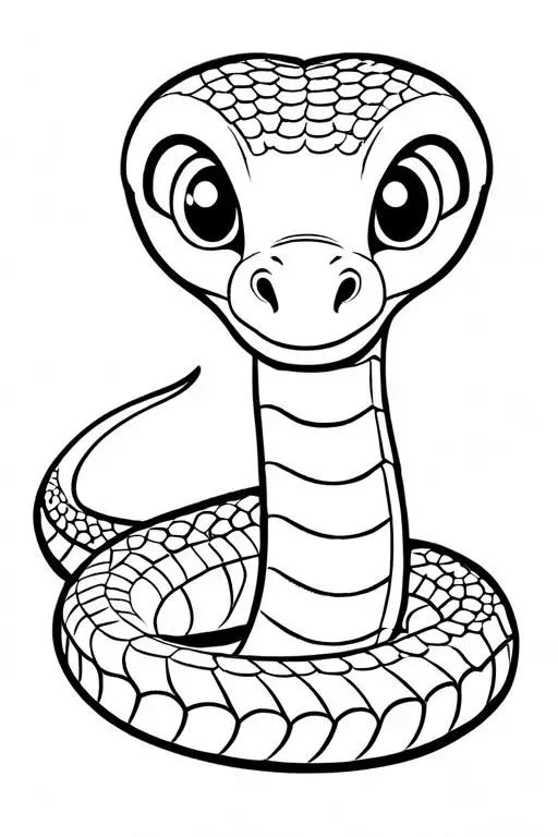 Cobra Coloring Page 8 for Kids