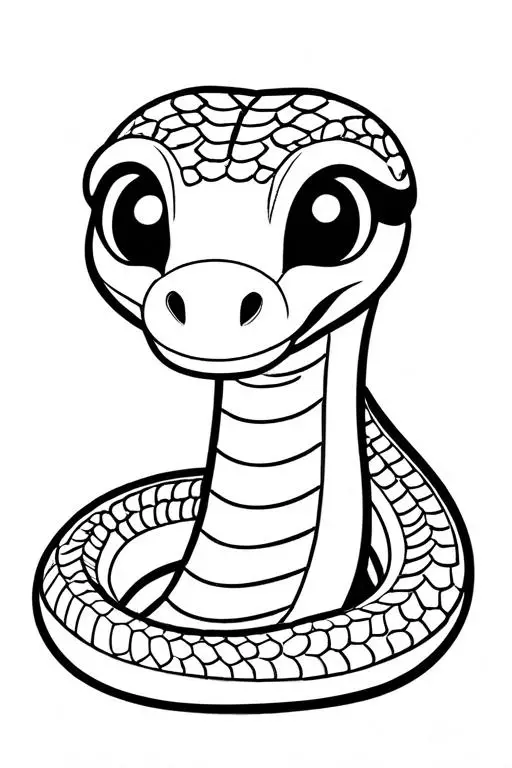 Cobra Coloring Page 9 for Kids