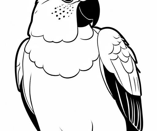 Cockatoo Coloring Page 1 for Kids