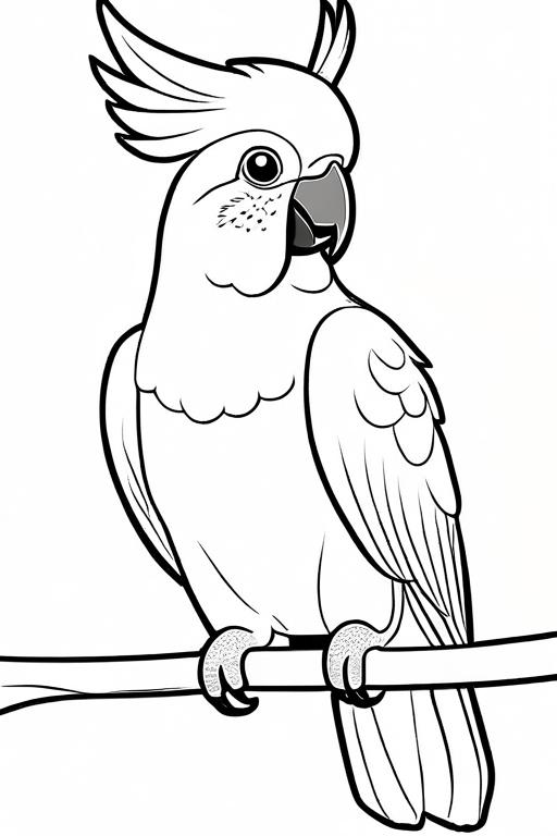 Cockatoo Coloring Page 10 for Kids