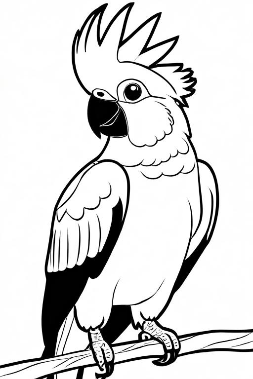 Cockatoo Coloring Page 11 for Kids