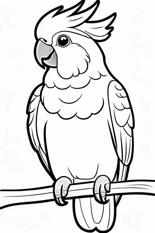 Cockatoo Coloring Page 12 for Kids