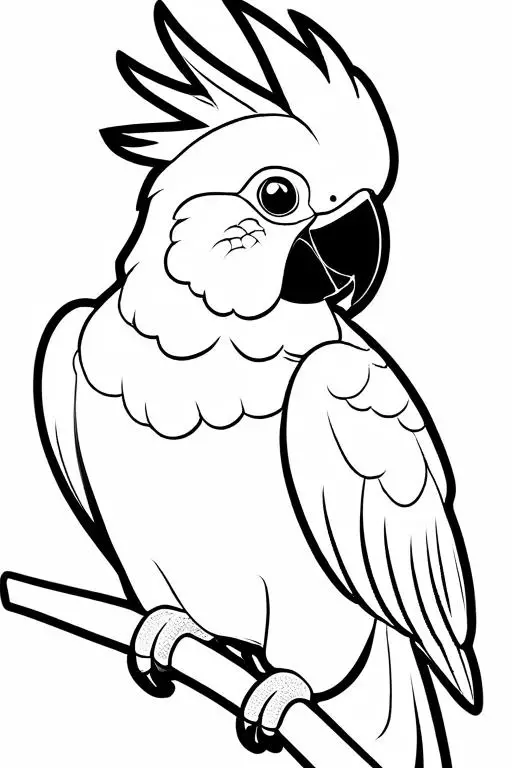 Cockatoo Coloring Page 13 for Kids