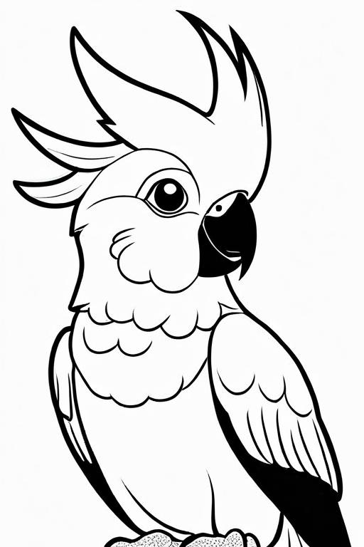 Cockatoo Coloring Page 14 for Kids