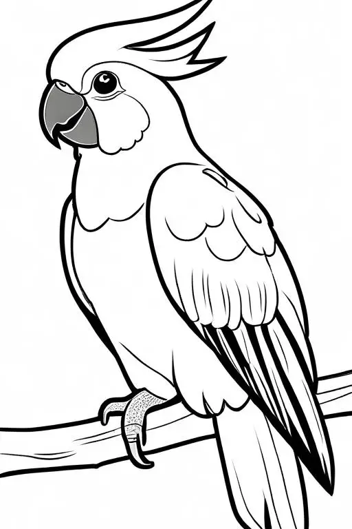 Cockatoo Coloring Page 16 for Kids