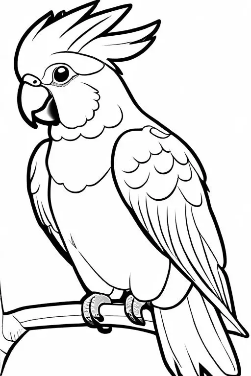 Cockatoo Coloring Page 17 for Kids