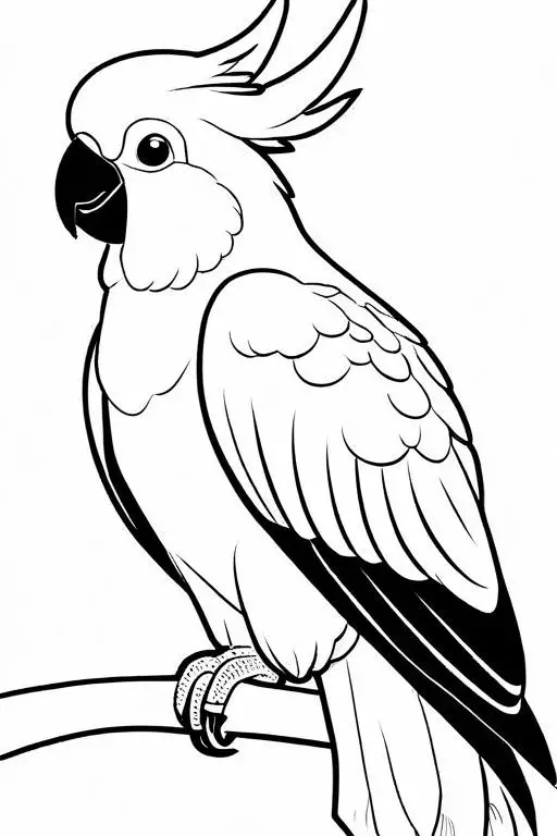 Cockatoo Coloring Page 18 for Kids