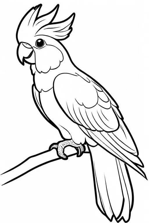 Cockatoo Coloring Page 19 for Kids