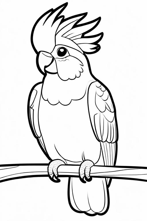 Cockatoo Coloring Page 2 for Kids