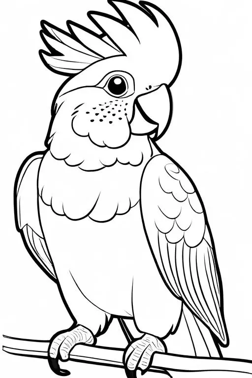 Cockatoo Coloring Page 21 for Kids