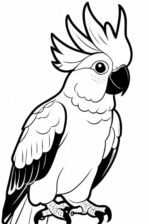 Cockatoo Coloring Page 23 for Kids