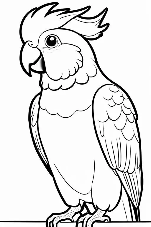 Cockatoo Coloring Page 24 for Kids