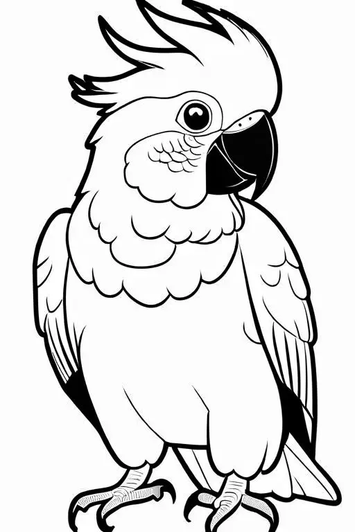 Cockatoo Coloring Page 25 for Kids