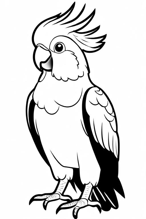 Cockatoo Coloring Page 28 for Kids