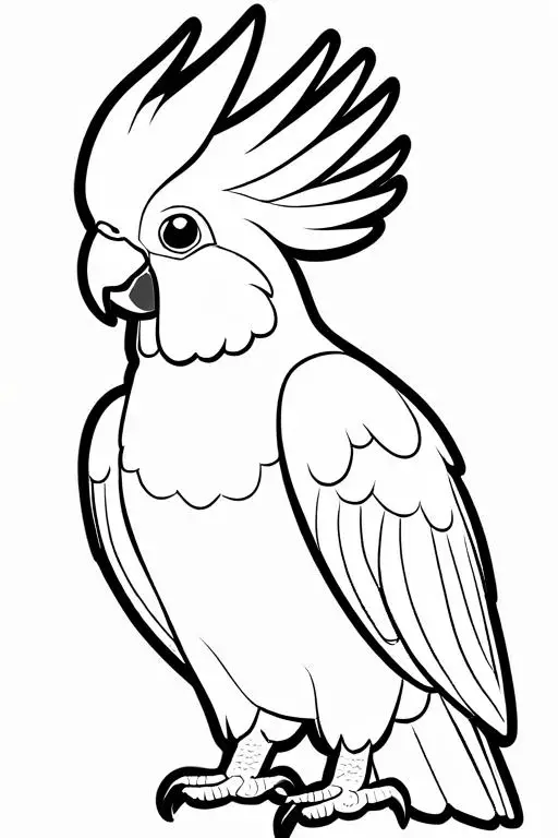 Cockatoo Coloring Page 3 for Kids