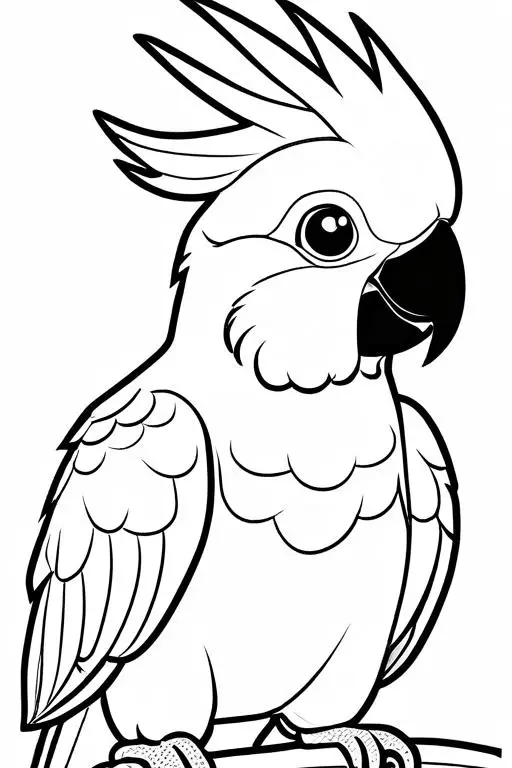 Cockatoo Coloring Page 5 for Kids