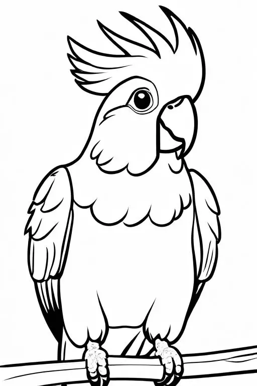 Cockatoo Coloring Page 6 for Kids