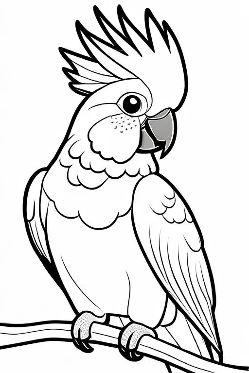 Cockatoo Coloring Page 8 for Kids