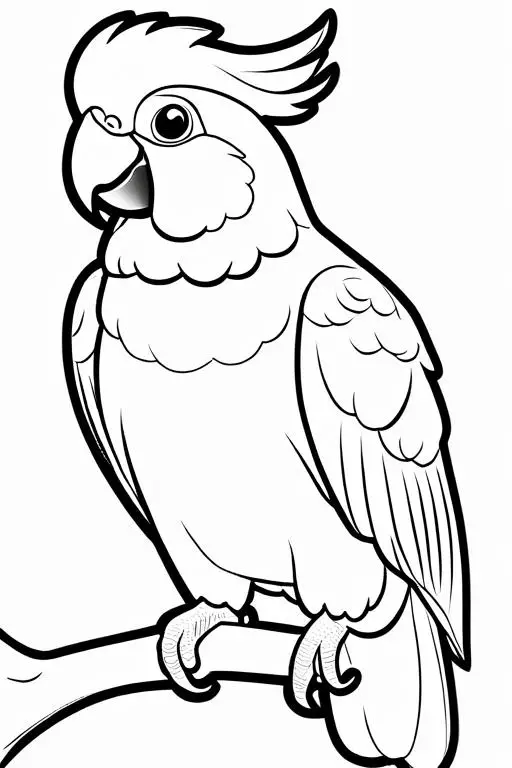 Cockatoo Coloring Page 9 for Kids