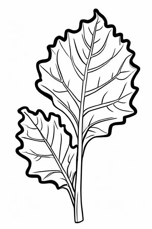 Collard Coloring Page 10 for Kids