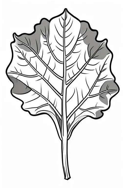 Collard Coloring Page 11 for Kids