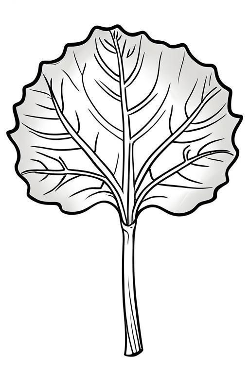 Collard Coloring Page 2 for Kids