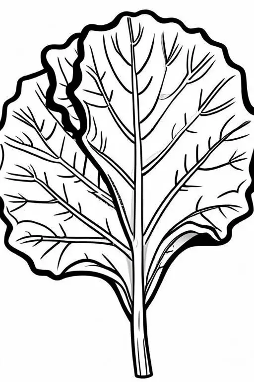 Collard Coloring Page 4 for Kids