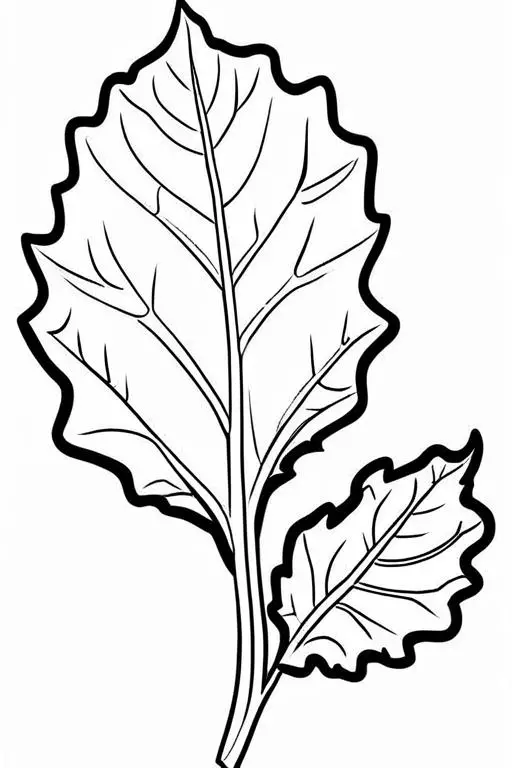 Collard Coloring Page 5 for Kids