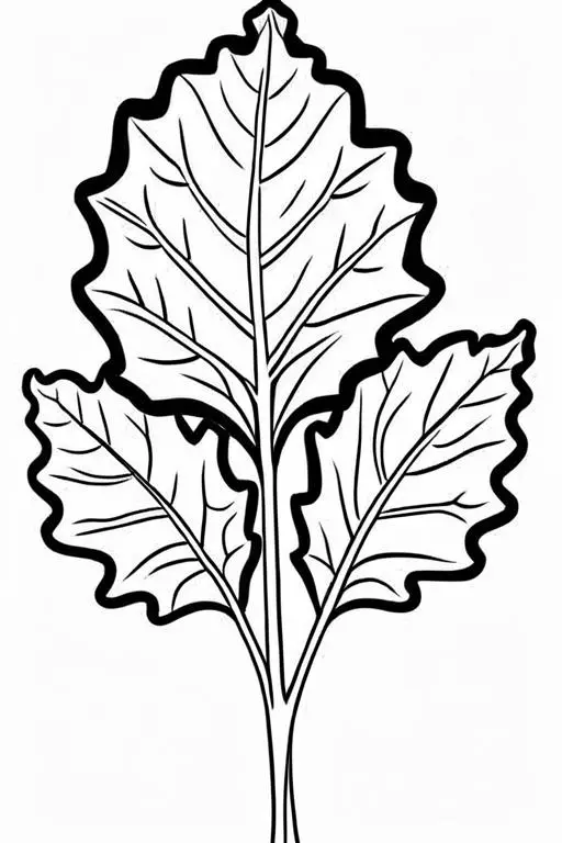 Collard Coloring Page 8 for Kids