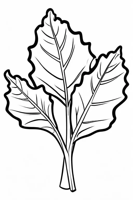 Collard Coloring Page 9 for Kids