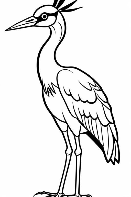 Crane Coloring Page 5 for Kids