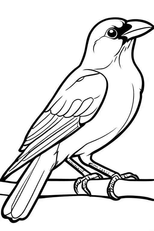 Crow Coloring Page 14 for Kids