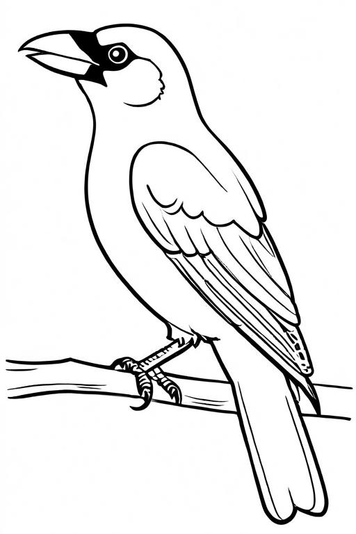 Crow Coloring Page 18 for Kids