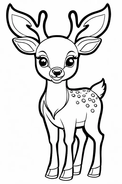 Deer Coloring Page 5 for Kids