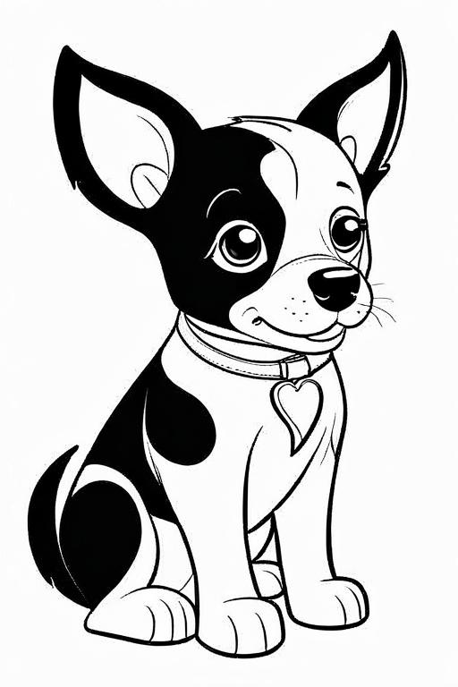 Dog Coloring Page 2 for Kids