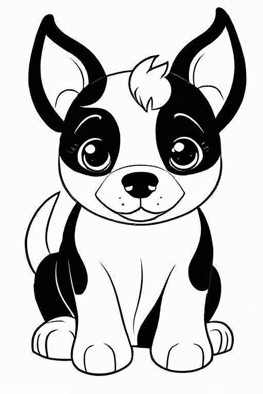 Dog Coloring Page 3 for Kids