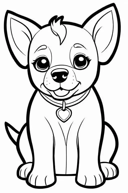 Dog Coloring Page 5 for Kids