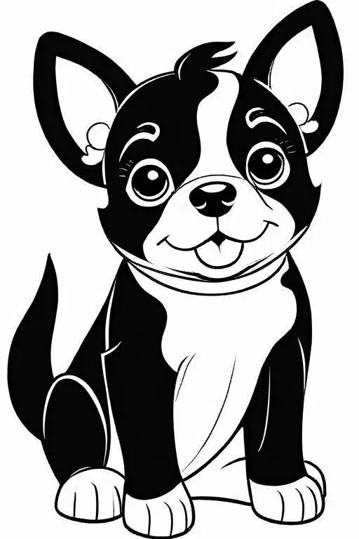 Dog Coloring Page 6 for Kids