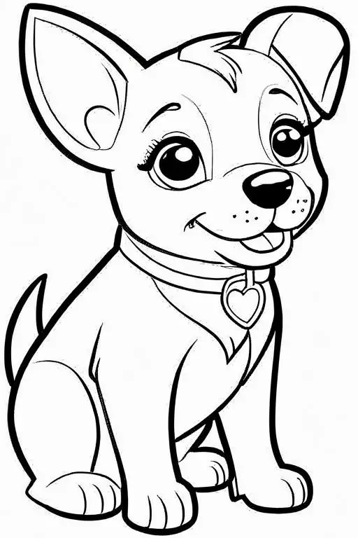 Dog Coloring Page 9 for Kids