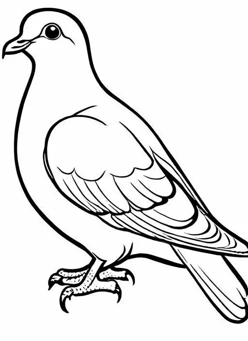 Dove Coloring Page 1 for Kids