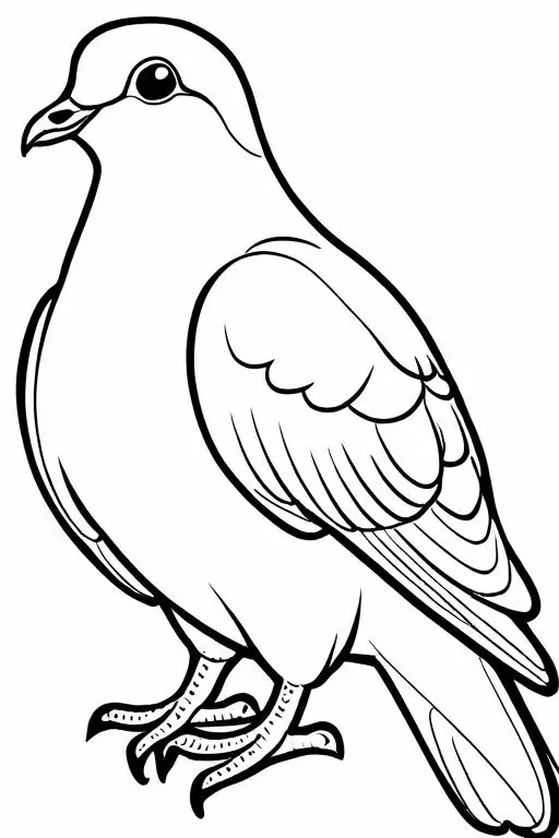 Dove Coloring Page 10 for Kids