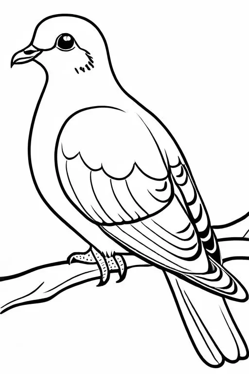 Dove Coloring Page 11 for Kids