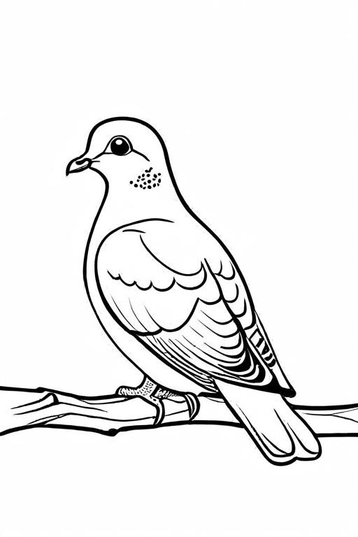 Dove Coloring Page 12 for Kids