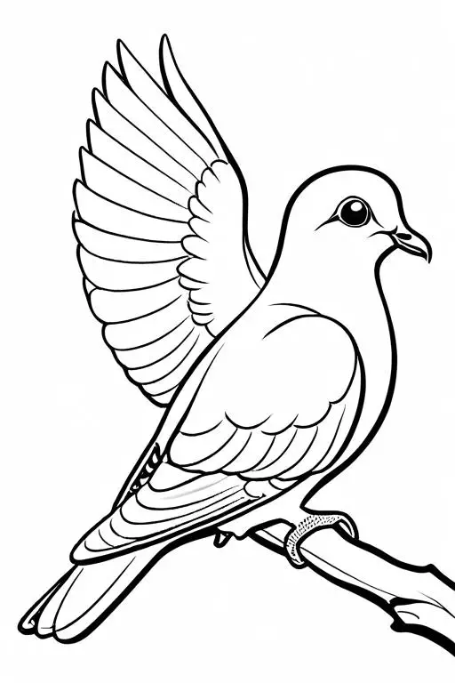 Dove Coloring Page 13 for Kids