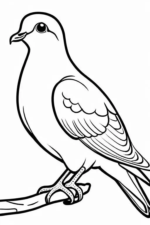 Dove Coloring Page 14 for Kids